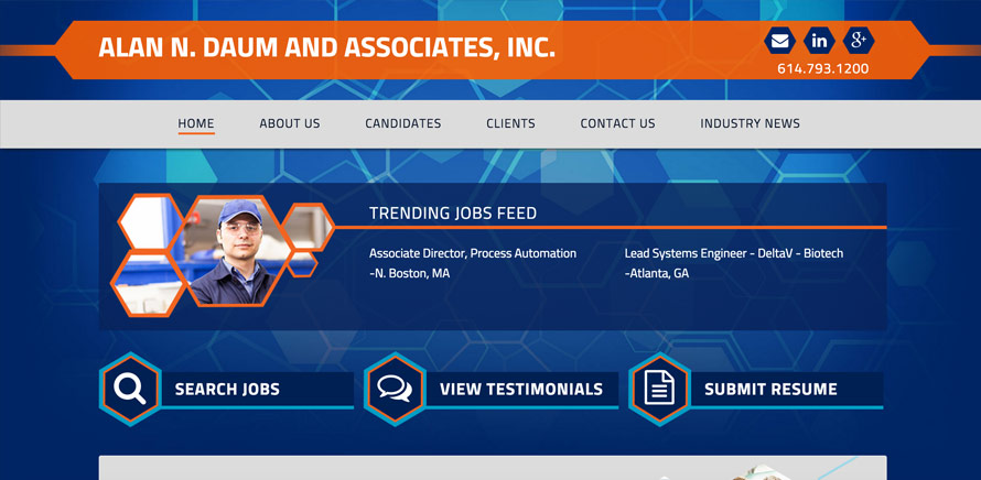Alan N. Daum & Associates Recruiting Website Example