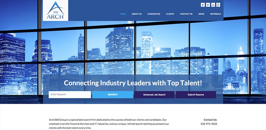 Arch360 Group Recruiting Site Example