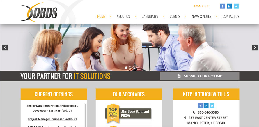 DBDS Recruiting Website Example