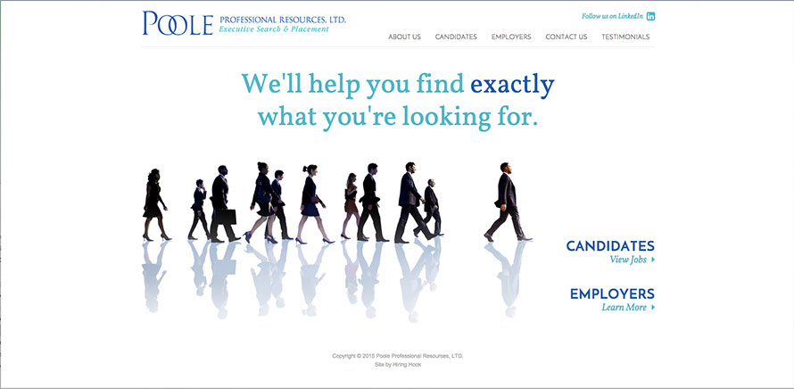 Poole Professional Resources Recruiting Website Example