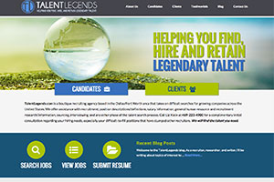 Talent Legends Recruiting Site Example