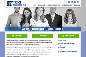 Tri-S Recruiters website Example