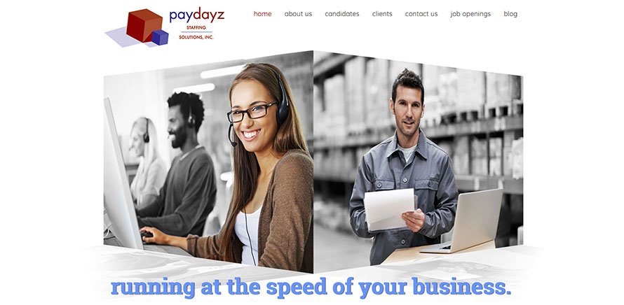 Paydayz Staffing Recruiting Website Example
